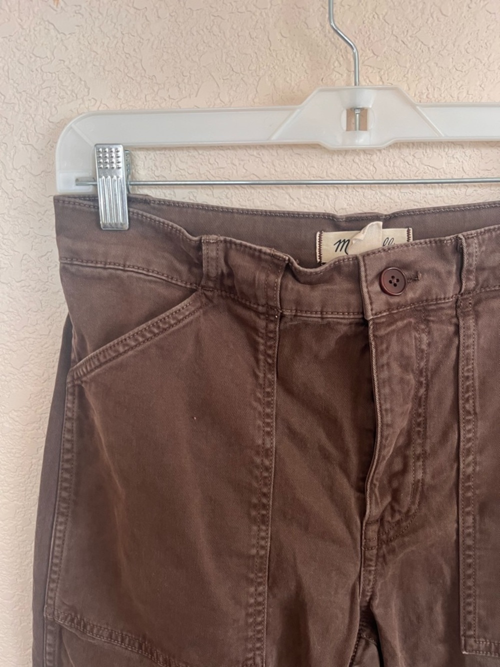 Madewell Womens Darted Double Barrel Pants - Chocolate Brown - Picture 6 of 14